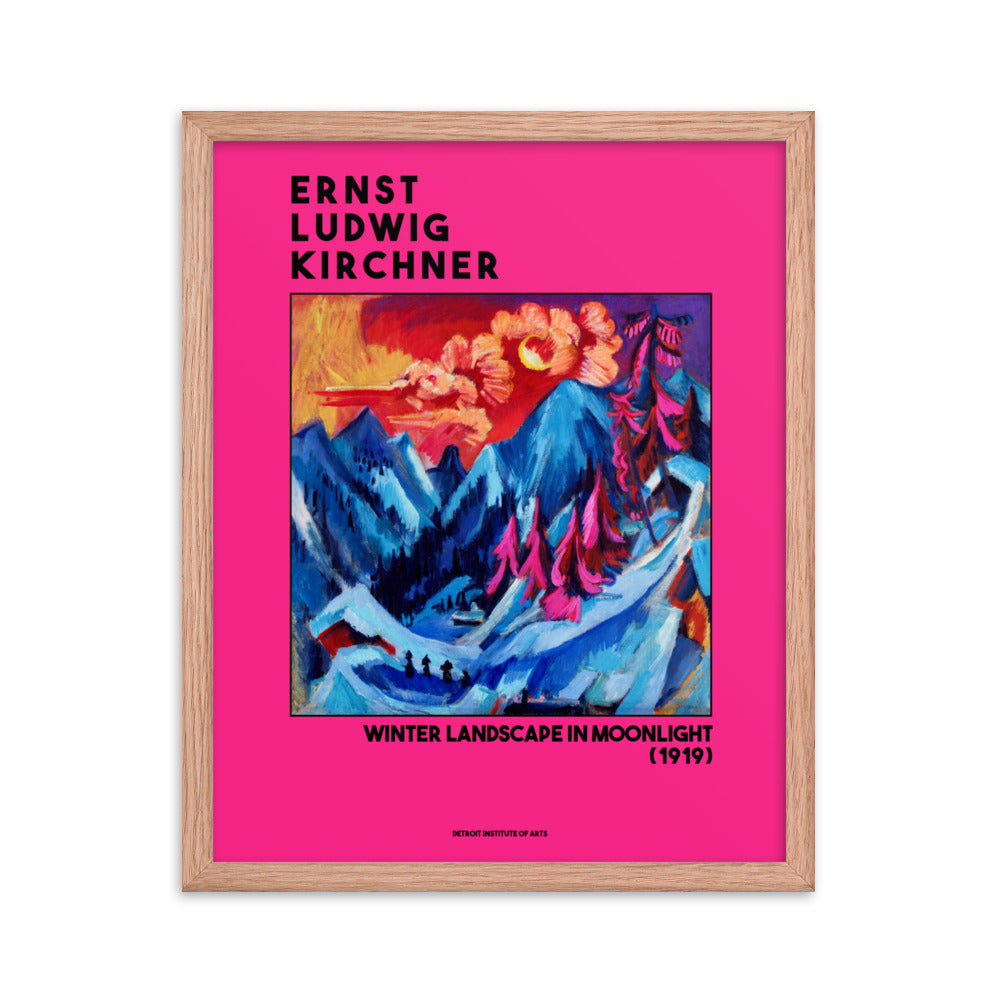 Winter Landscape in Moonlight by Ernst Ludwig Kirchner Framed Print