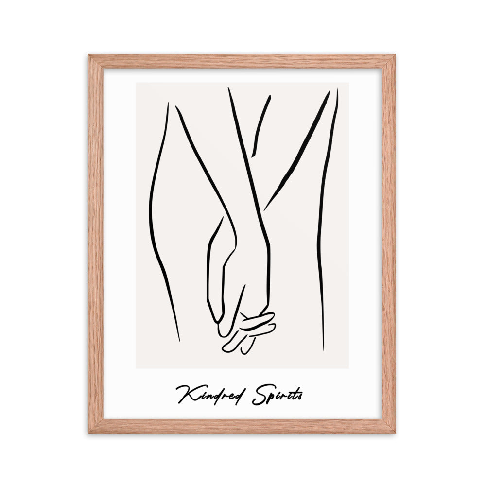 Kindred Spirits Line Art Framed Print