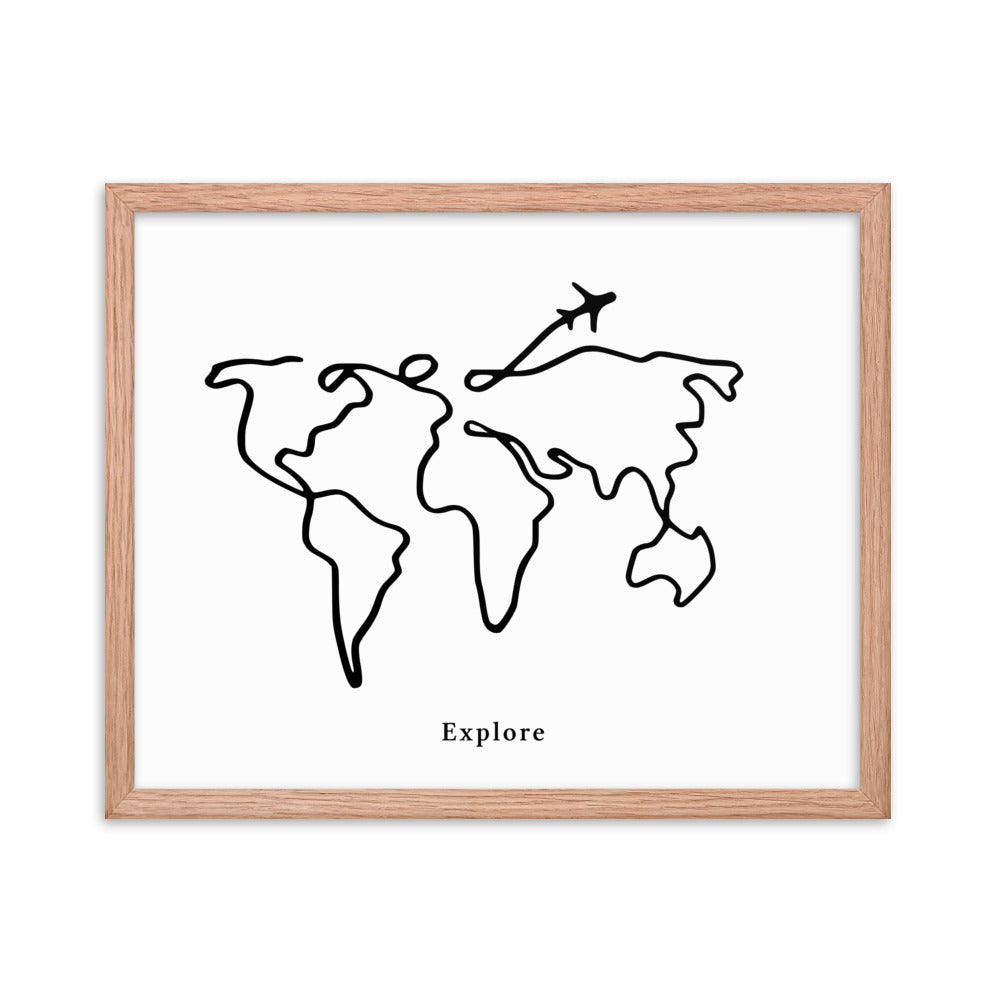 World Explorer Framed Print