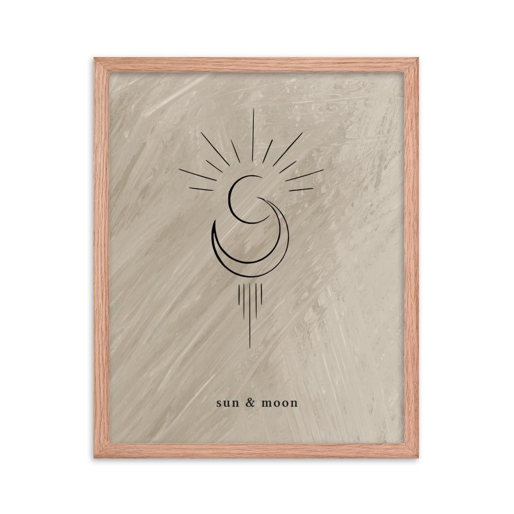 Sun & Moon Framed Print