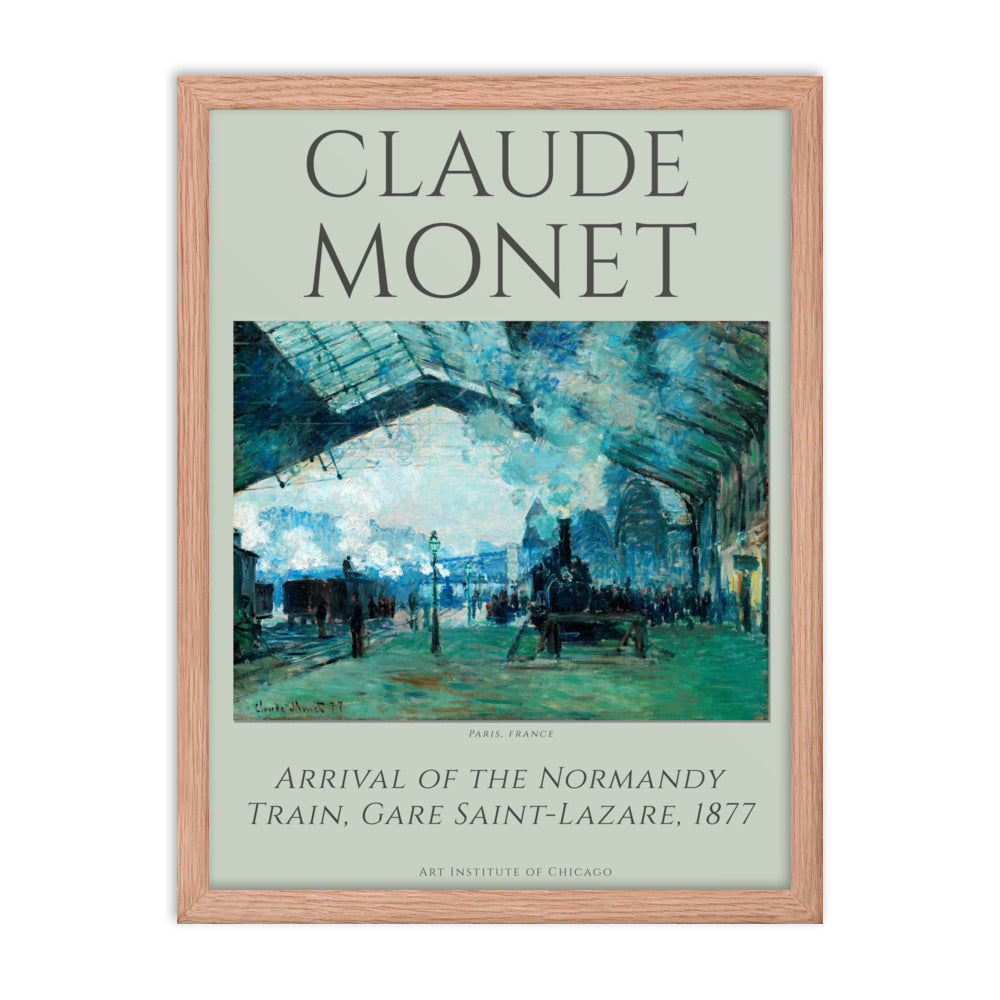 Arrival of the Normandy Train by Claude Monet Framed Print
