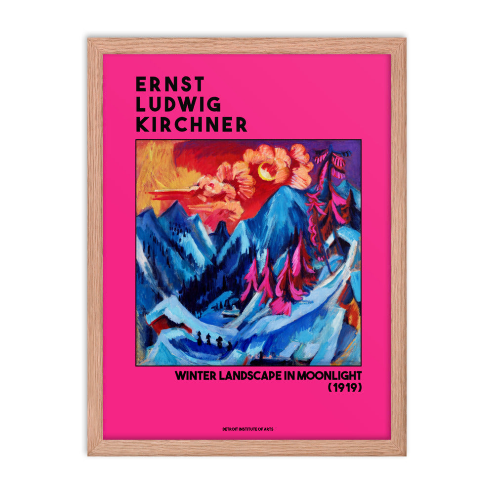 Winter Landscape in Moonlight by Ernst Ludwig Kirchner Framed Print