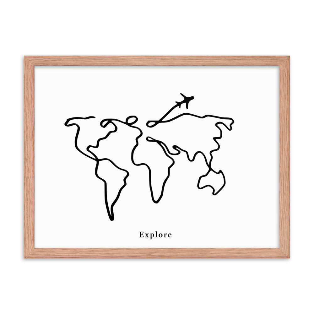 World Explorer Framed Print