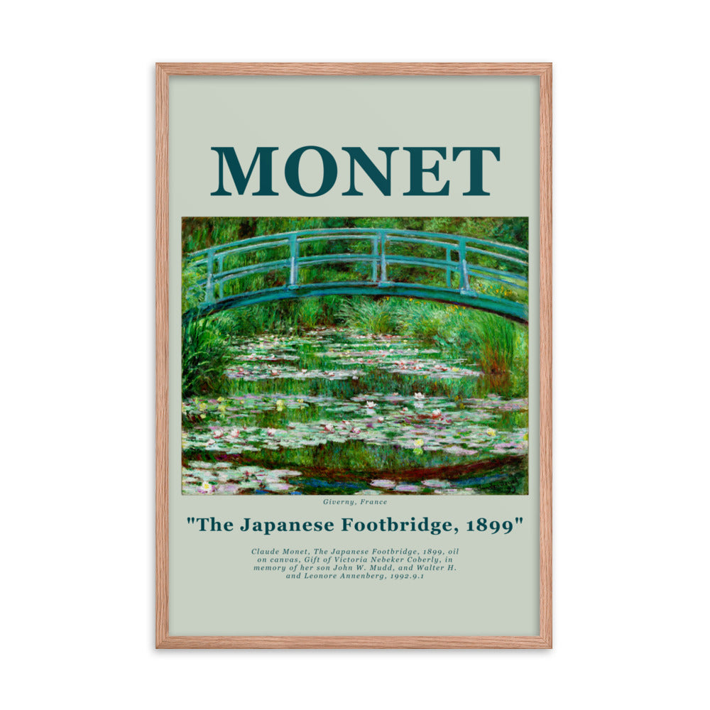 claude monet the japanese footbridge framed