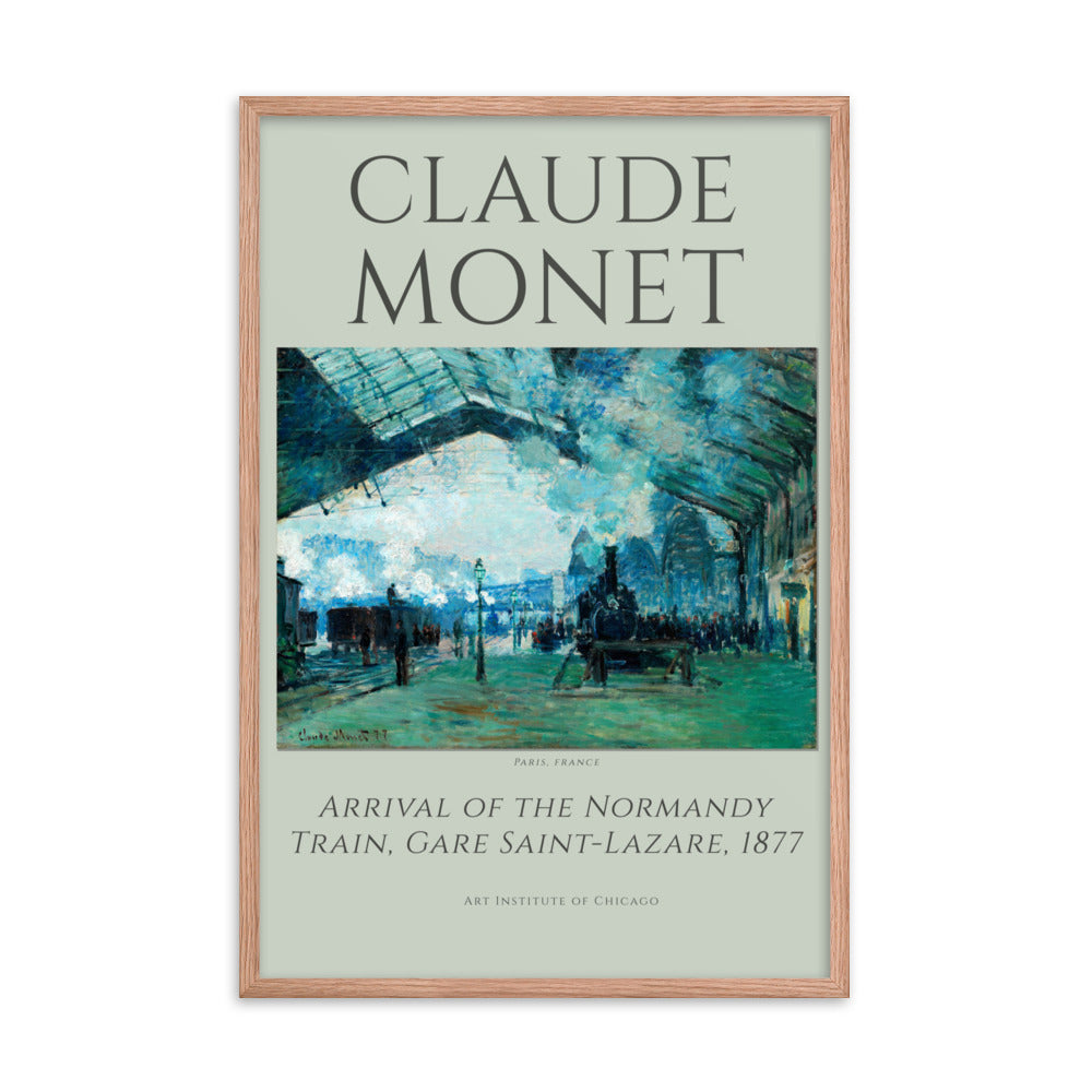Arrival of the Normandy Train by Claude Monet Framed Print