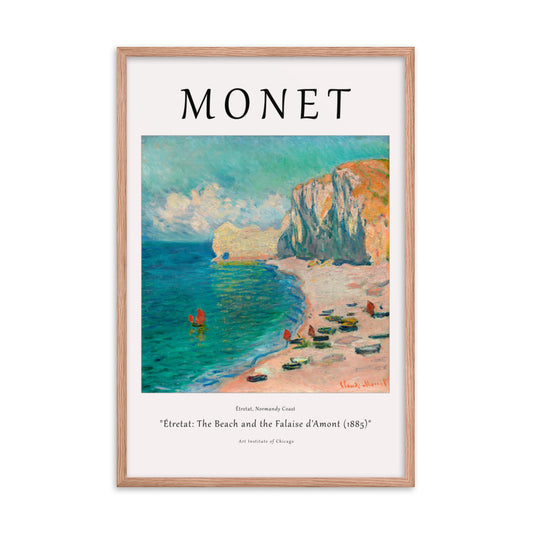 Étretat: The Beach and the Falaise d’Amont framed print 
