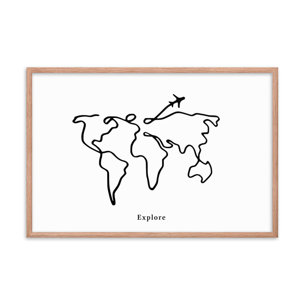 World Explorer Framed Print