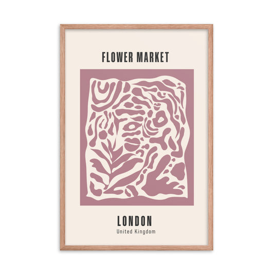 London Flower Market Framed Print