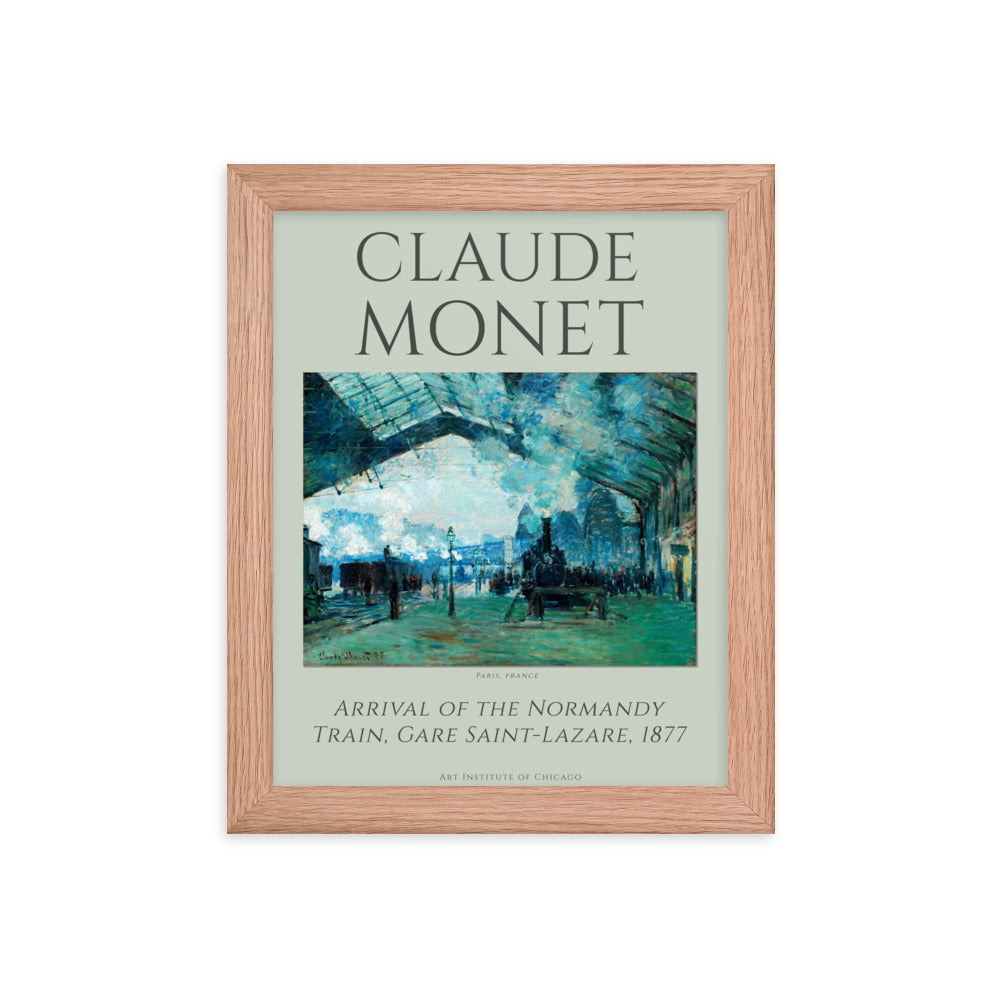 Arrival of the Normandy Train by Claude Monet Framed Print