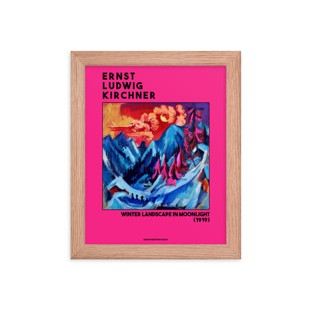 Winter Landscape in Moonlight by Ernst Ludwig Kirchner Framed Print