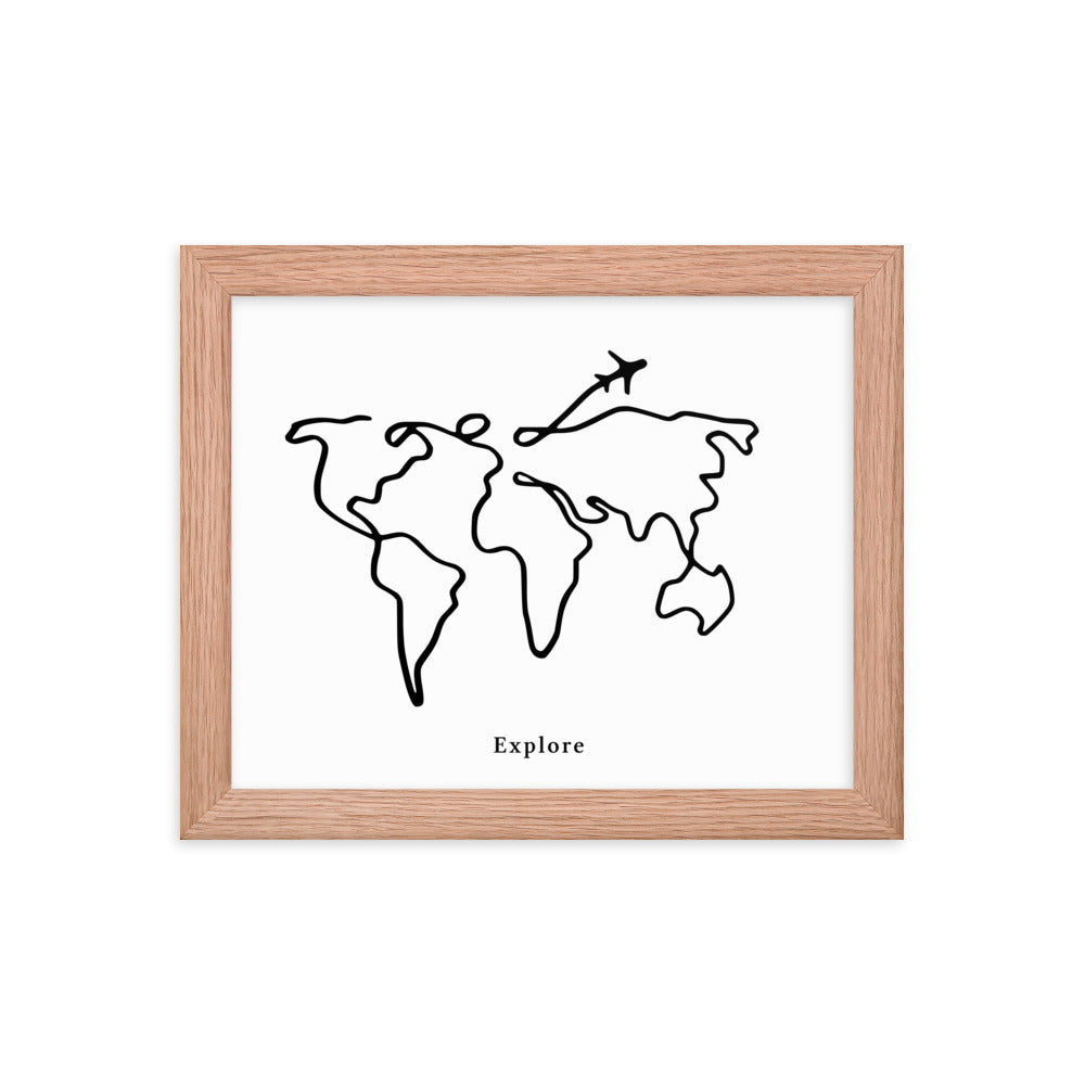 World Explorer Framed Print