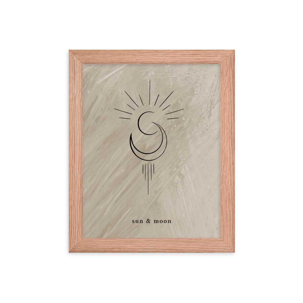 Sun & Moon Framed Print