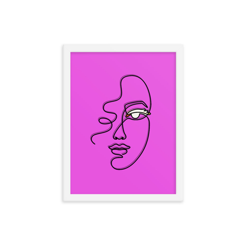Pink Faces Framed Print