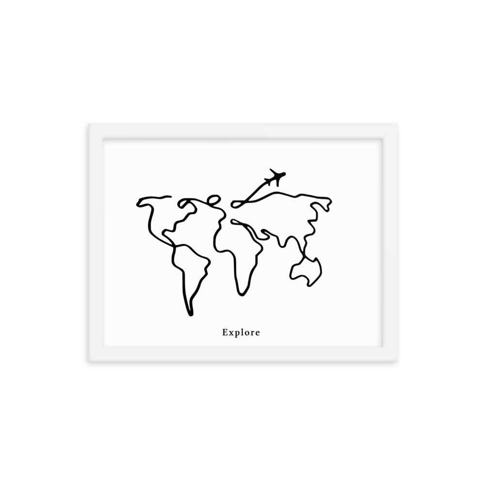 World Explorer Framed Print