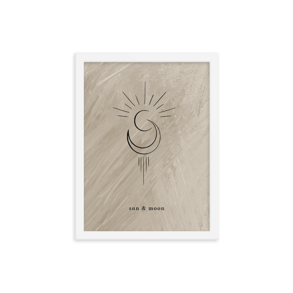 Sun & Moon Framed Print