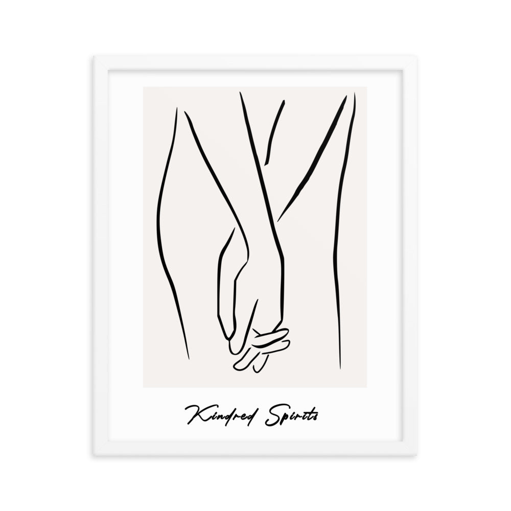 Kindred Spirits Line Art Framed Print