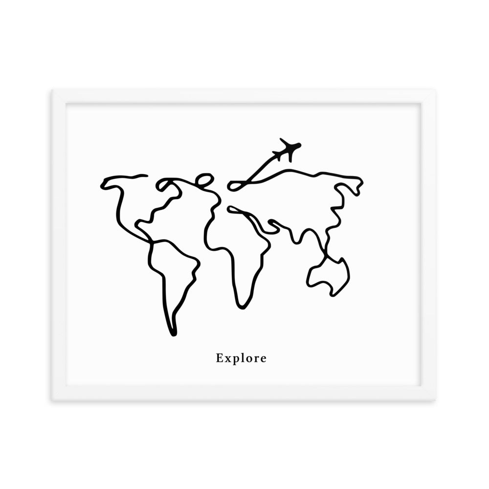World Explorer Framed Print