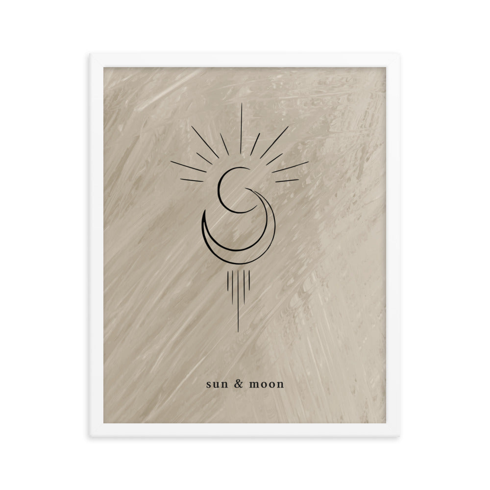 Sun & Moon Framed Print