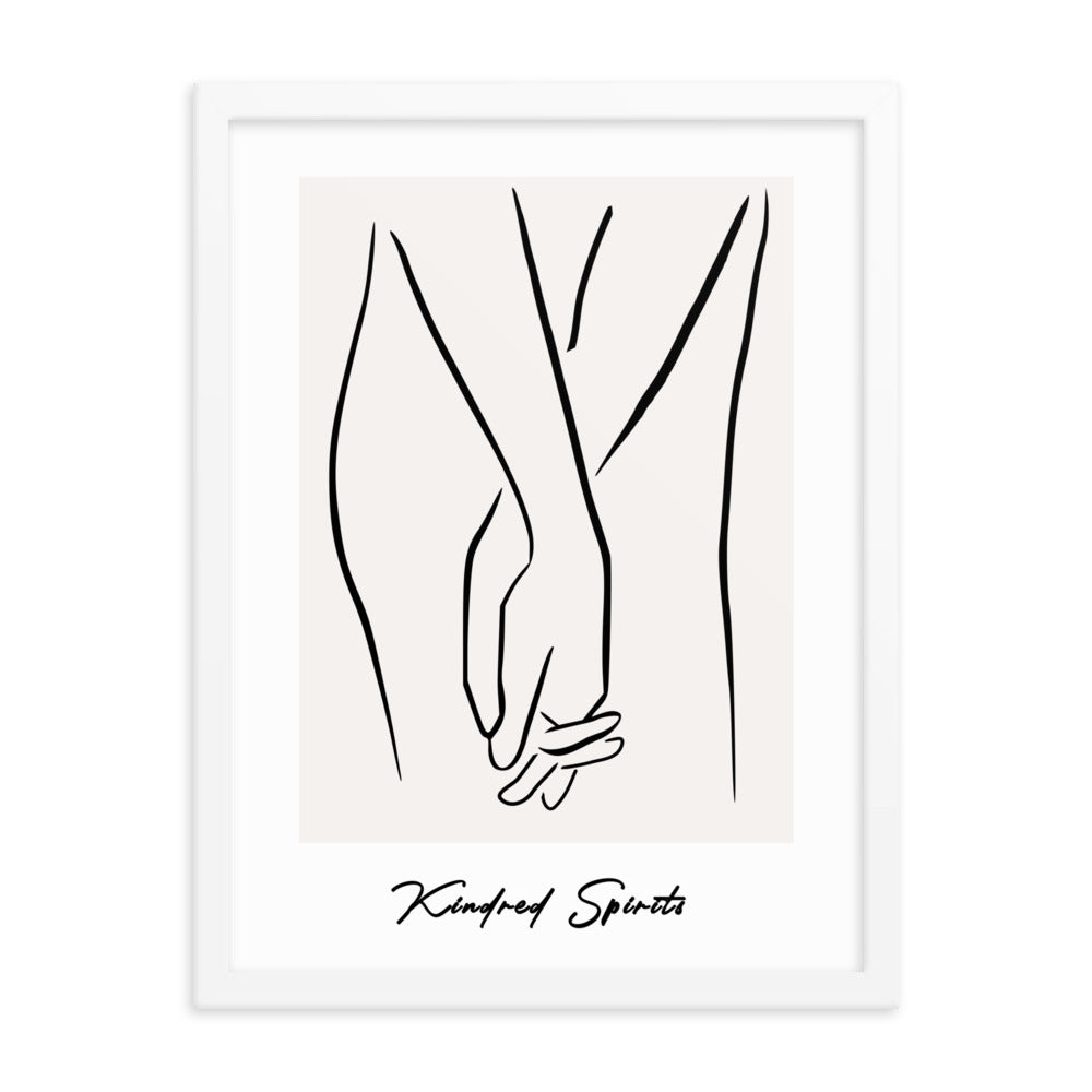 Kindred Spirits Line Art Framed Print
