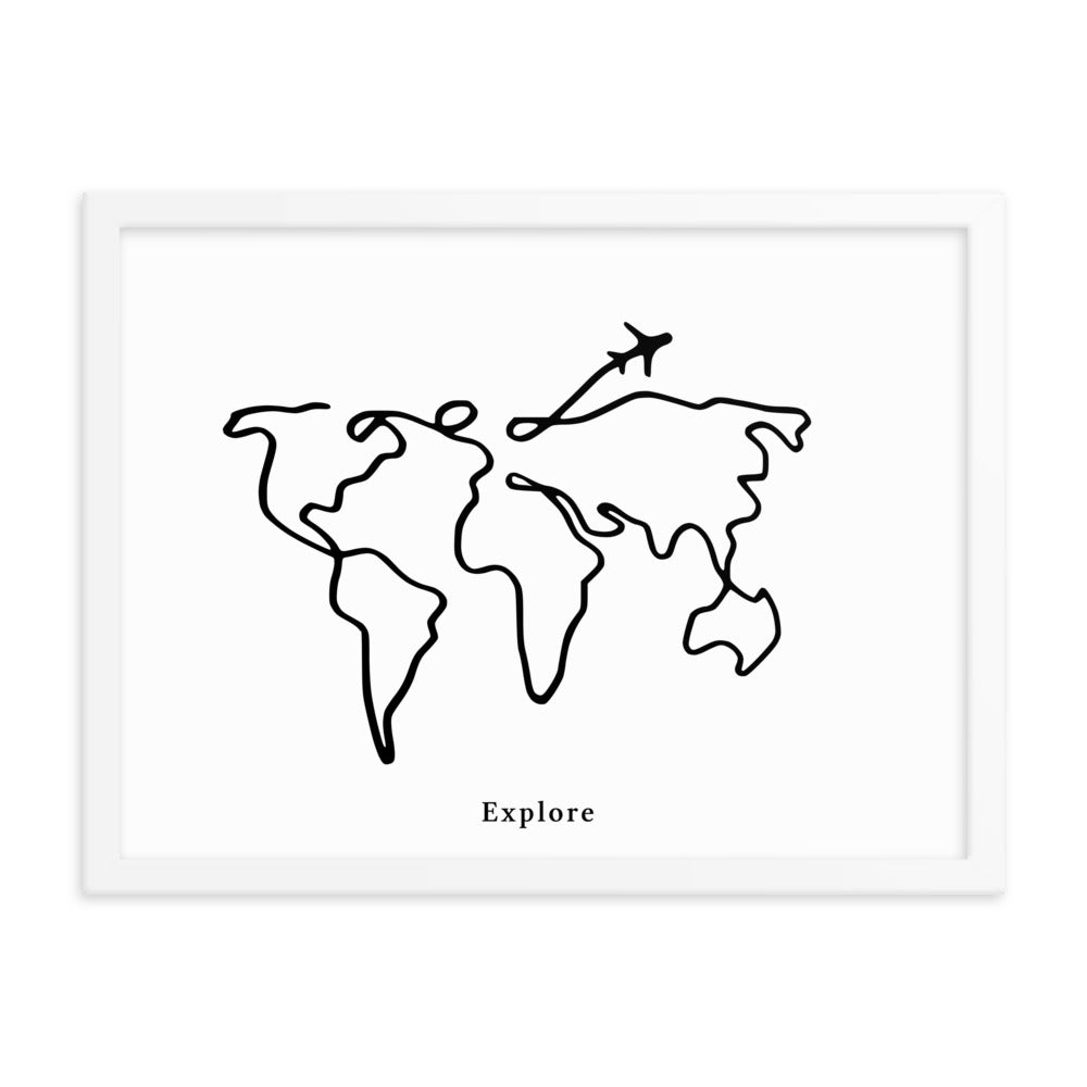 World Explorer Framed Print