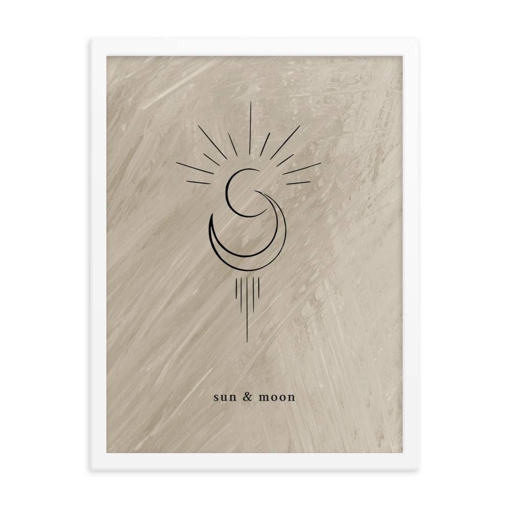 Sun & Moon Framed Print