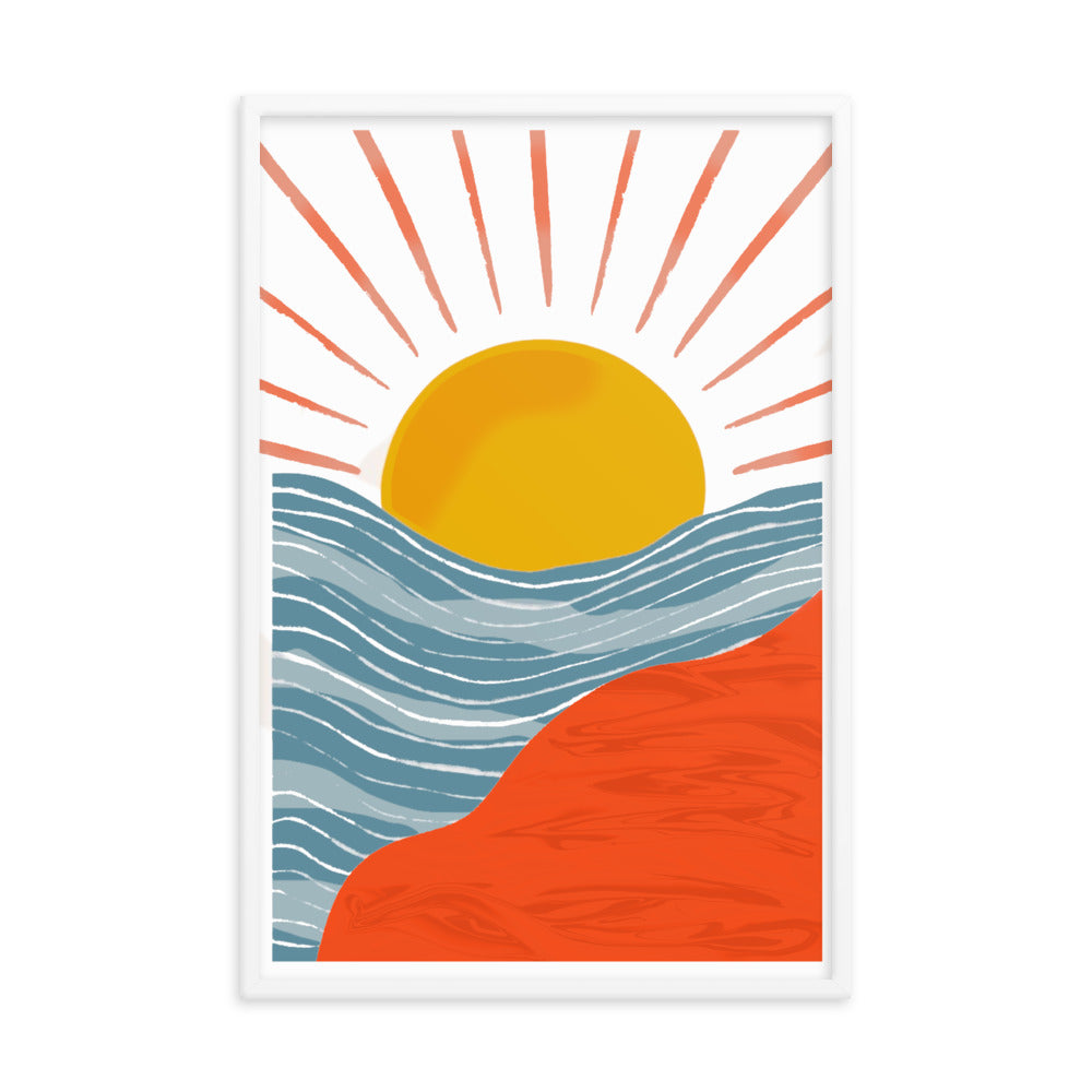 Abstract Sun Framed Print