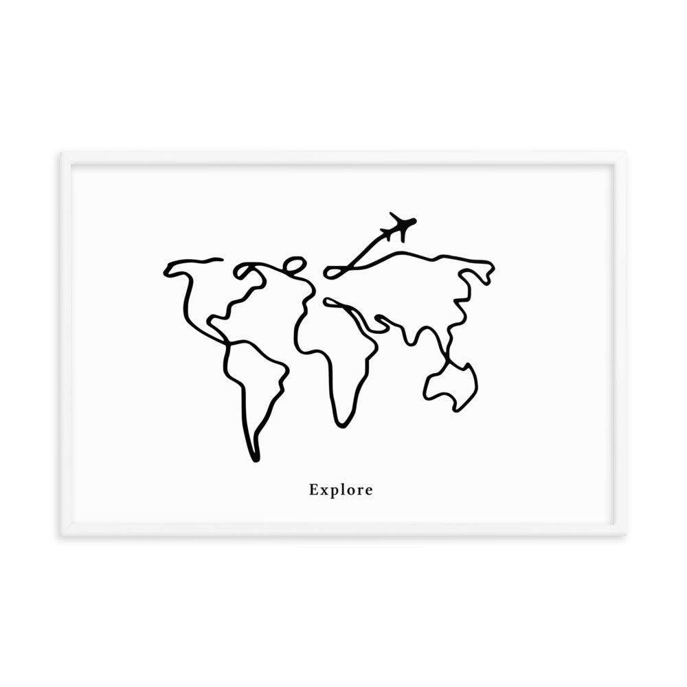World Explorer Framed Print