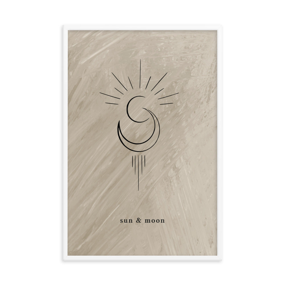 Sun & Moon Framed Print