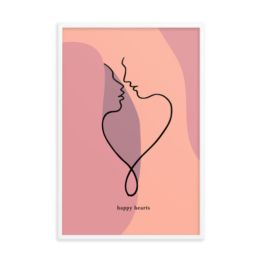Happy Hearts Framed Print