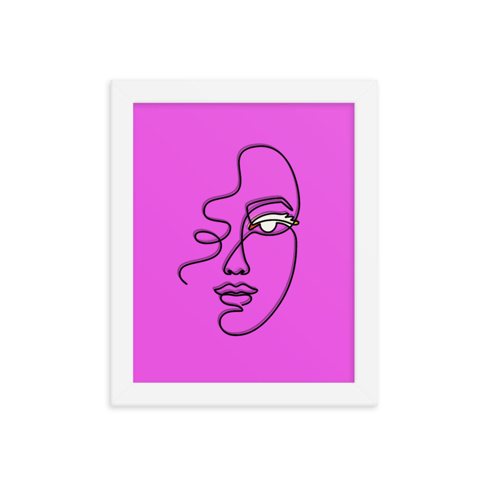 Pink Faces Framed Print