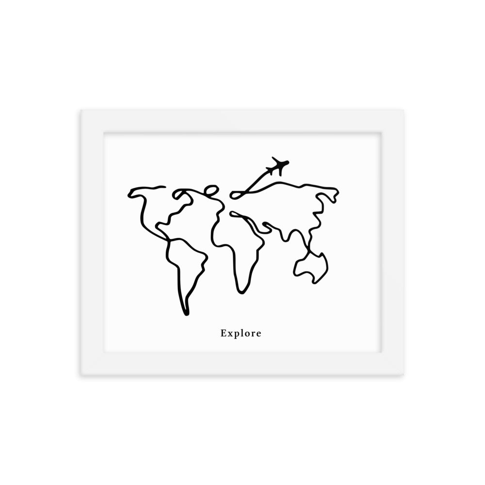 World Explorer Framed Print