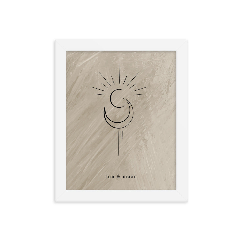 Sun & Moon Framed Print