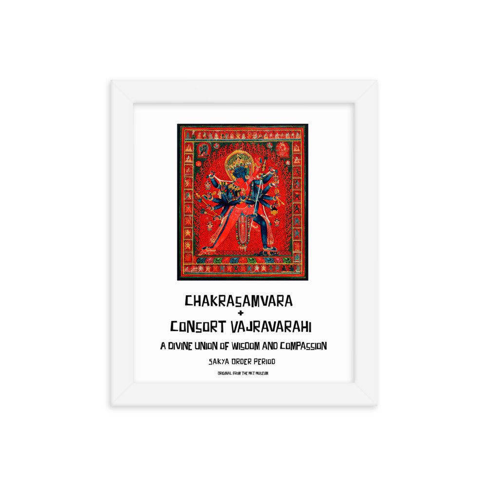 Chakrasamvara and consort Vajravarahi Framed Print