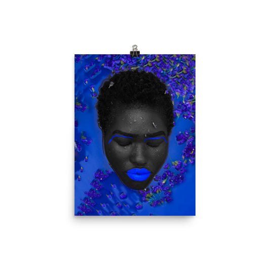 Bathing Lady in Blue Water Poster Print