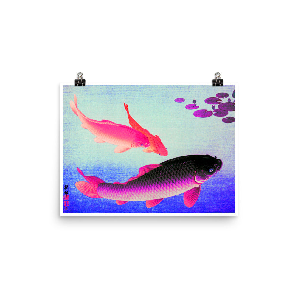 Common and Golden Carp (1935) by Ohara Koson Poster Print