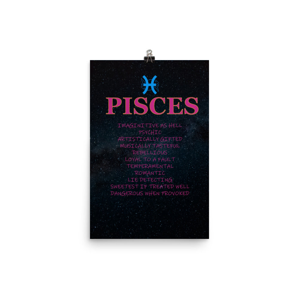 Pisces Star Sign Poster Print