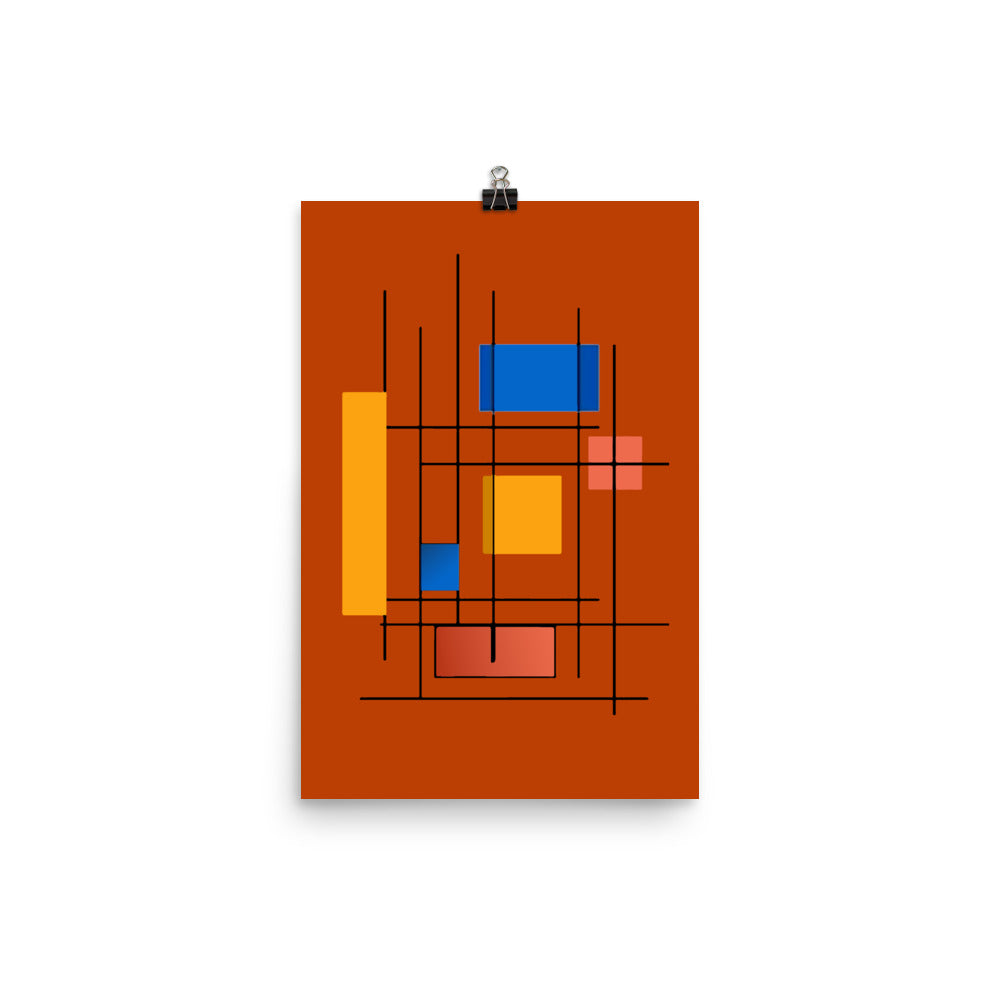 Bauhaus Brown Poster Print