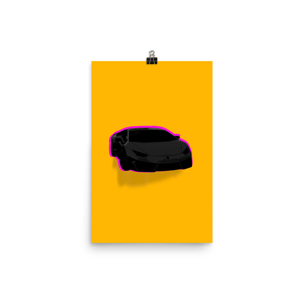 Super Lambo Car Poster Print