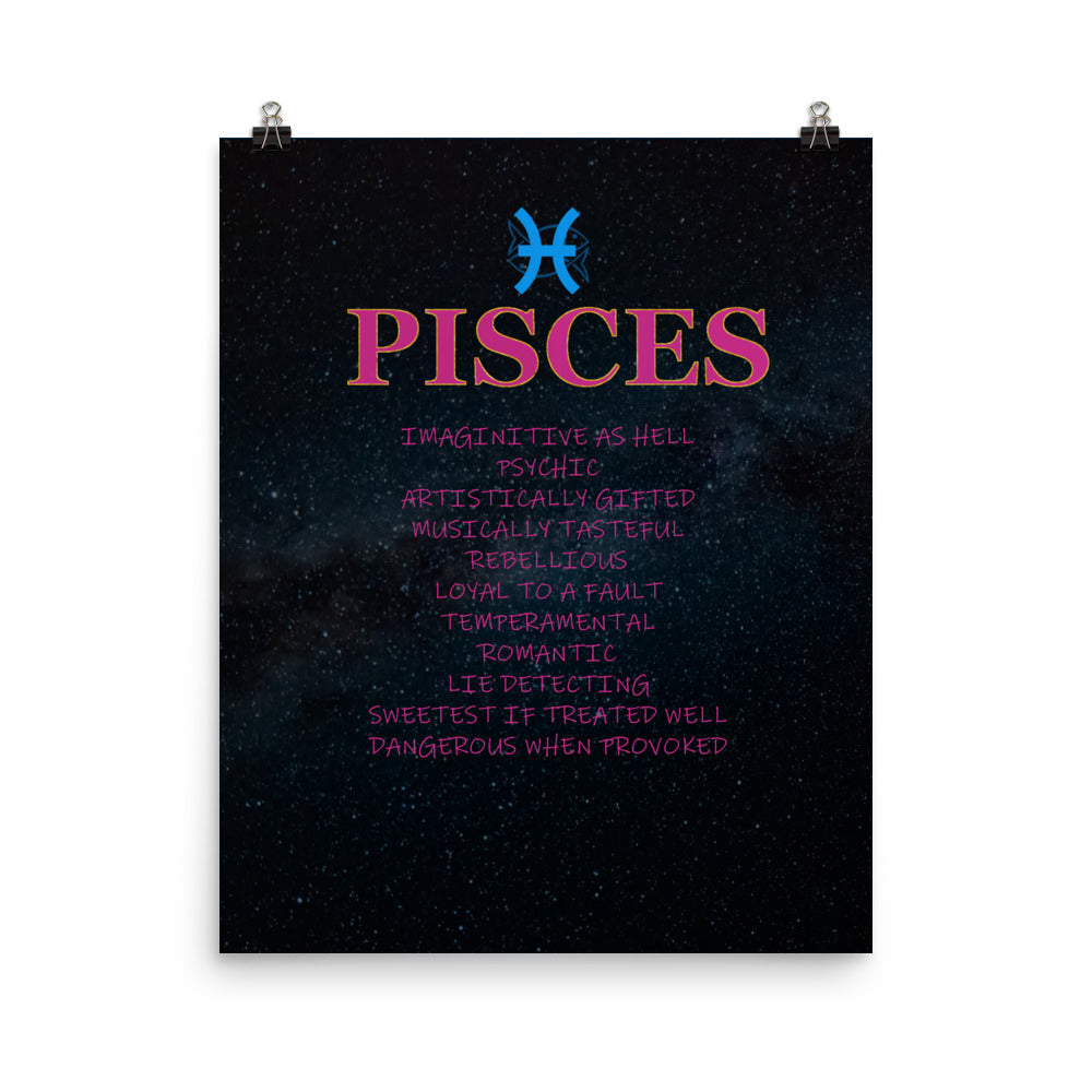 Pisces Star Sign Poster Print