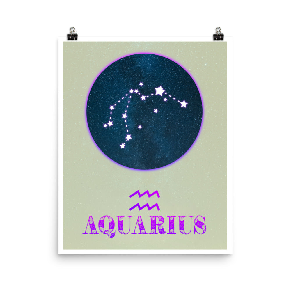 Aquarius Zodiac Poster Print
