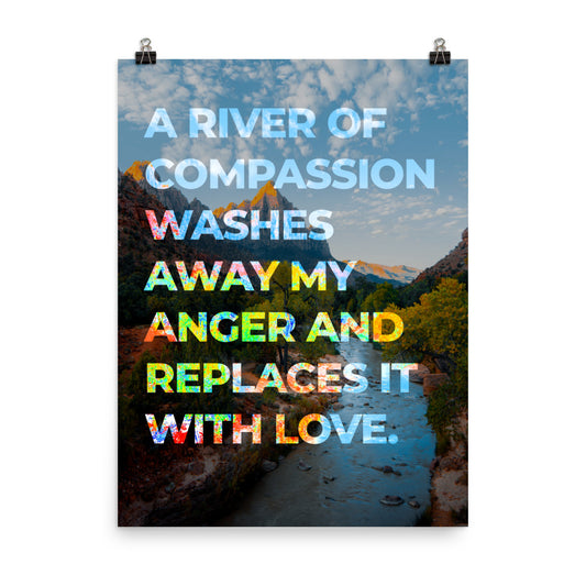 a river of compassion wall art affirmation 