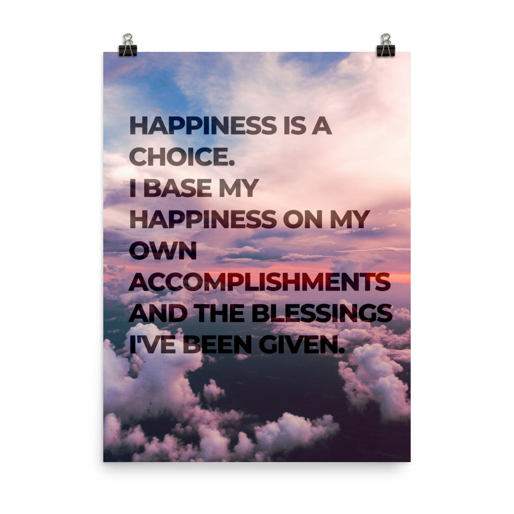 happiness is a choice affirmation wall art