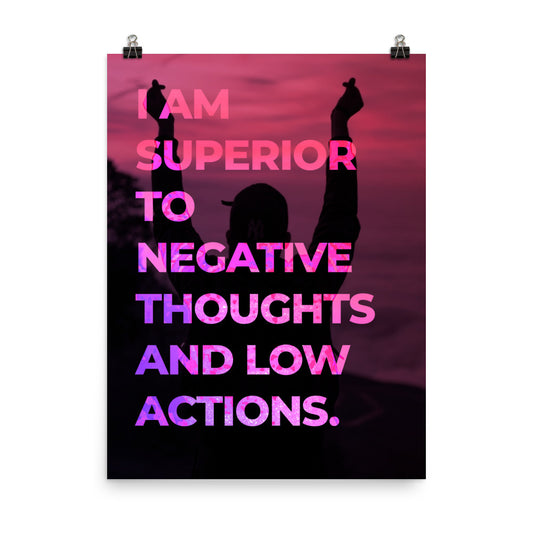 daily affirmation to think more positively wall art
