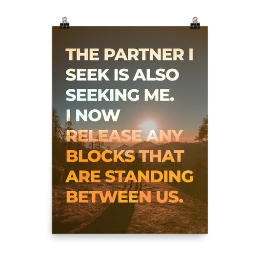 affirmation wall art poster for finding your true love 