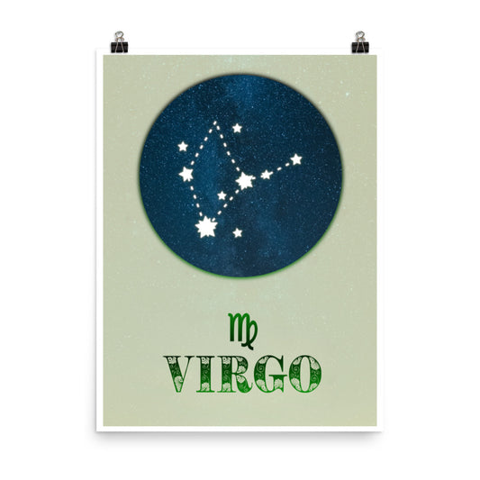 virgo zodiac star sign poster wall art print