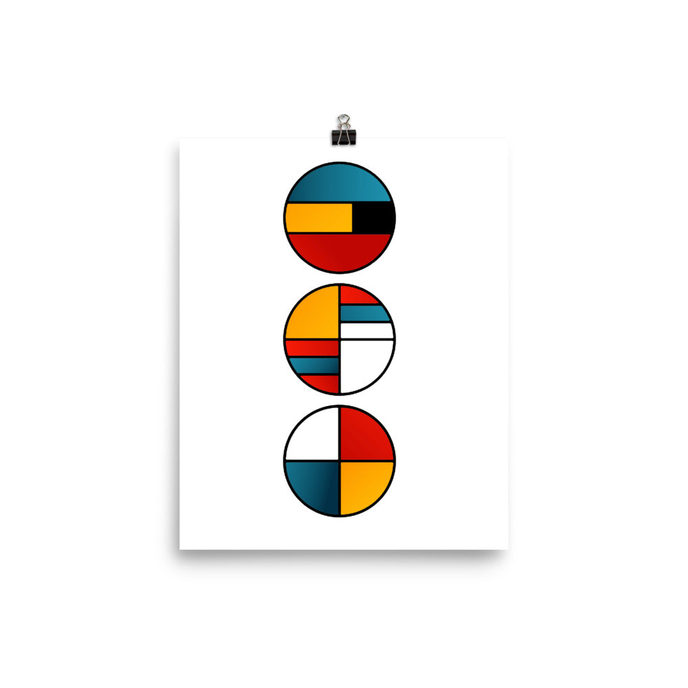 Bauhaus Concentric Poster Print