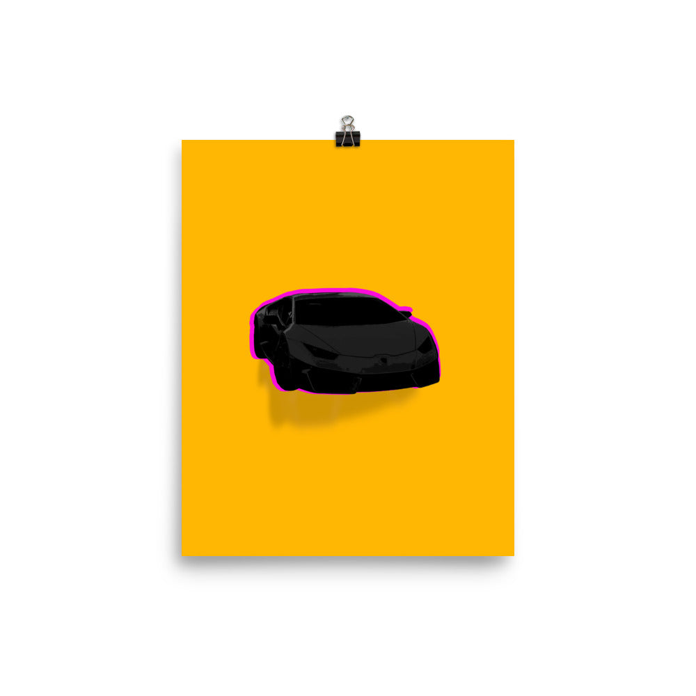 Super Lambo Car Poster Print