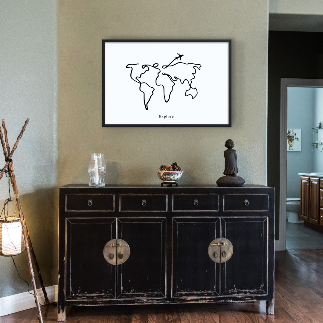 World Explorer Framed Print