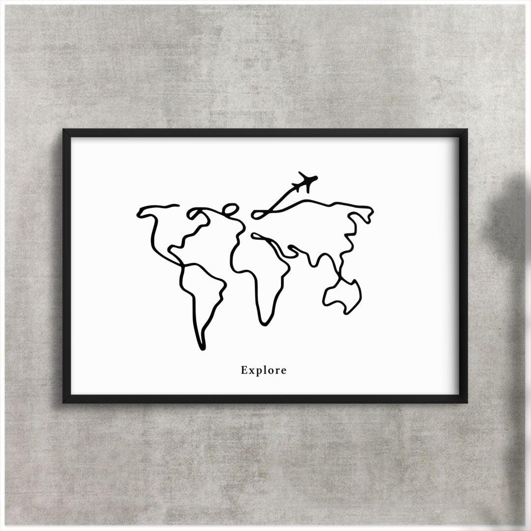 World Explorer Framed Print