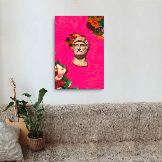 emperor hadrian in floral florescent pink canvas